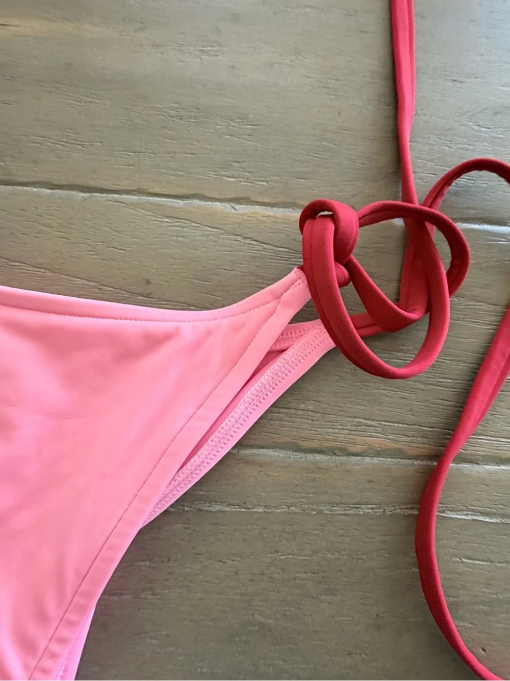 Pink Love Tie Side Frankies Bikinis Rosemary Bikini Bottom